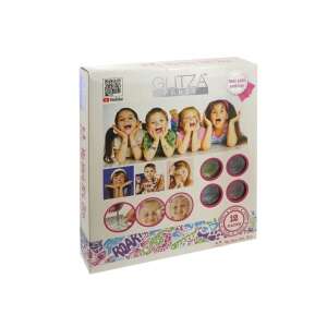 Glitza Party állatos arcdekoráló készlet, 12 minta, 4 csillámpor, 3 ecset - Glitza