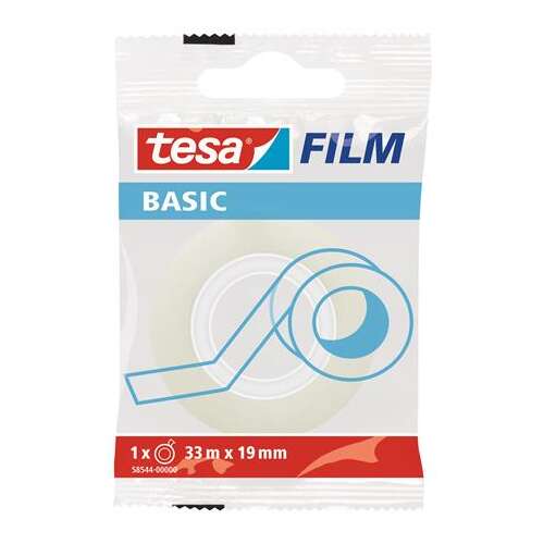 Tesa Basic prozirna ljepljiva traka, 19 mm x 33 m