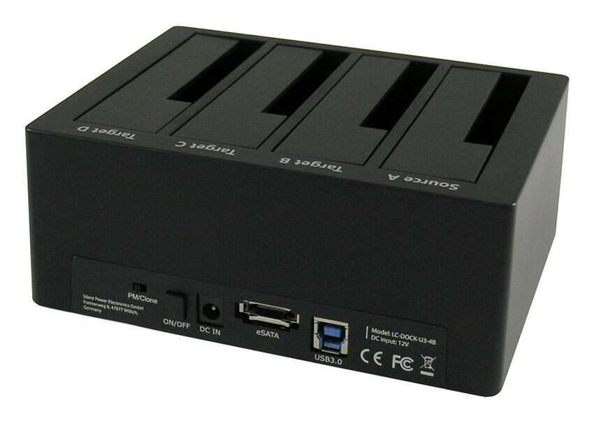 LC-Power LC-DOCK-U3-4B dokkoló állomás tárolóegységhez USB 3.2 Ge...
