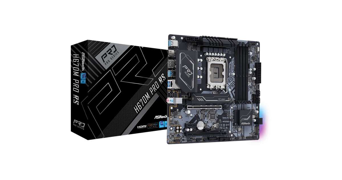 Asrock H670M Pro RS Intel H670 LGA 1700 Micro ATX | Pepita.com