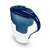 Dafi water filter pitcher, 3 liter capacity, blue, angled view
