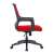 Side view of bluering® Smart red office chair with mesh backrest and black armrests