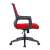 Side view of bluering® Smart red office chair with mesh backrest and black armrests