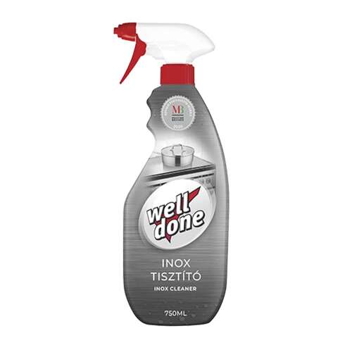 Inox tisztító szórófejes 750 ml well done