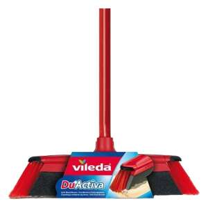 Метла Vileda DuActiva с червена дръжка и черни четина - Vileda