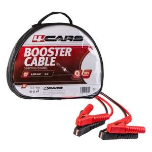 4Cars 600A Booster Cable, 4 meter jump starter cable with carrying case - Home by Somogyi