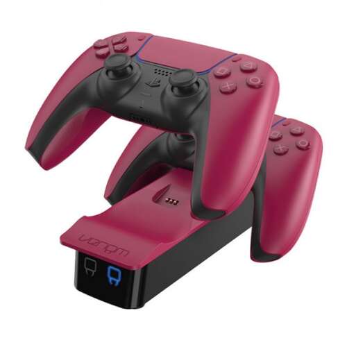 Venom Cosmic Red PS5 Dual Controller Ladestation mit Controllern