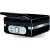 MPM MGO-24 black waffle maker, 3/4 view