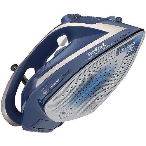Tefal Ultragliss Anti-Calc Plus FV6830E0 vasaló Gőzölős vasaló 2800 W Kék, Ezüst