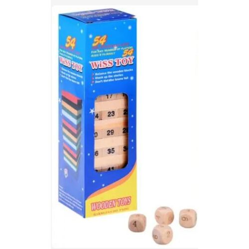WISS TOY fa Jenga torony játék dobozban kockákkal - Jenga