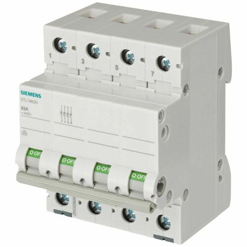 Moduláris megszakító 63A 4P 400V 5TL1463-0 176135463 - Áram-védőkapcsoló