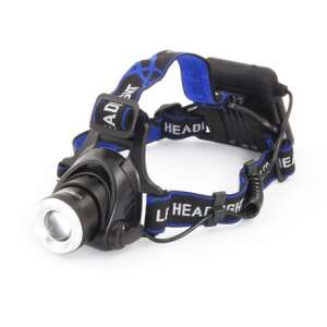 Esperanza Orion T6 LED Headlamp, black and blue, with adjustable beam and angle - Flashlight & Headlamp