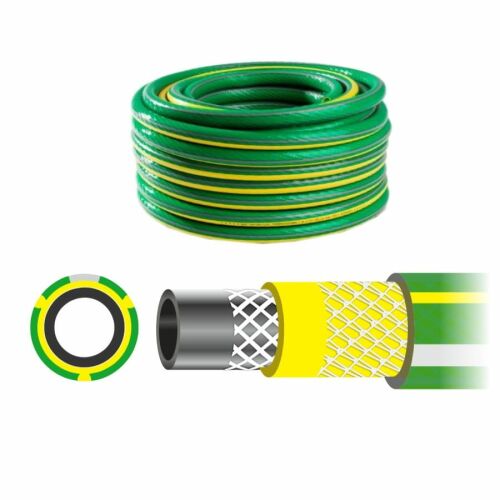 AWTOOLS Prémium Kerti Tömlő 1/2 coll 50m, zöld és sárga PVC locsolótömlő - Locsolótömlő