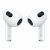 Közelkép az Apple AirPods (3. generáció) vezeték nélküli fülhallgatókról