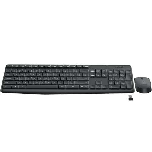 Logitech MK235 Bežični set tipkovnice i miša, crna