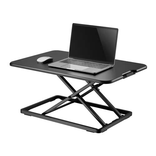 Home by Somogyi SST 01 sit-stand desk converter with laptop and mouse