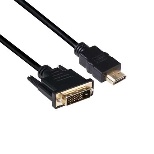 CLUB3D DVI-HDMI 1.4 kábel, 2m, fekete, dual link, kétirányú