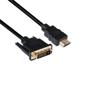 CLUB3D DVI to HDMI 1.4 cable, 2m, black, dual link, bidirectional - HDMI Adapter