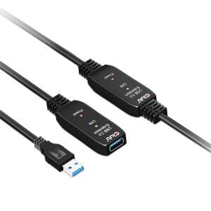 CLUB3D CAC-1405 USB 3.2 Gen 1 aktiver Repeater-Kabel, 10 Meter, schwarz - Club3D