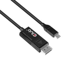 CLUB3D USB-C auf DisplayPort 1.4 Kabel, schwarz, 1.8m - Club3D