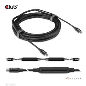 Club 3D CAC-1535 USB-C zu USB-C aktives Kabel, 5 Meter lang - Club3D