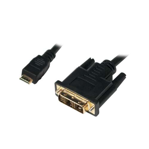 LogiLink Mini-HDMI to DVI-D cable, 2 meters, black