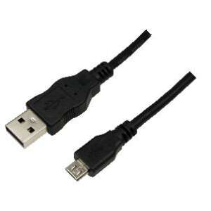 LogiLink 1m USB A to Micro USB Cable, Black - Data Cable