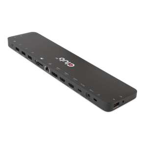 Angled view of Club3D CSV-1566 USB-C docking station - Laptop accessory