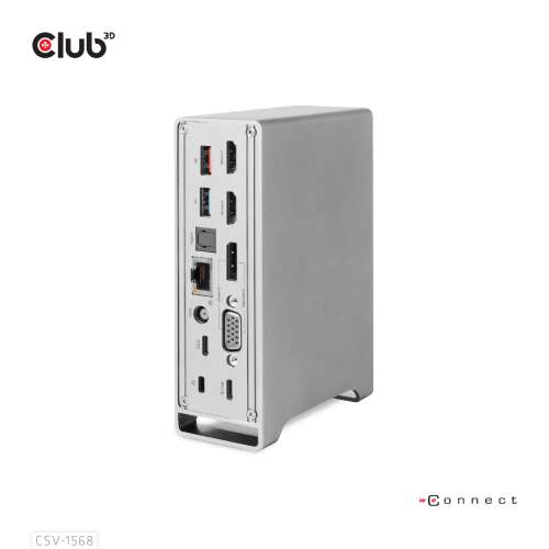 CLUB3D CSV-1568 Docking stanica i port replikator Docking USB 3.2 Gen 2 (3.1 Gen 2) Type-C Metalik
