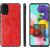 Edzett üveg tok Samsung Galaxy A31-hez, egyszínű piros hátlappal 153217133