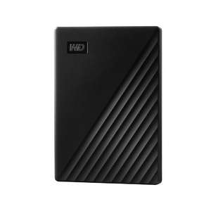 Western Digital My Passport 5TB external hard drive, black, side view - Western Digital External Hard Drife