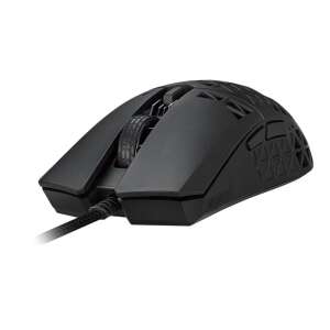 Asus TUF Gaming M4 Air wired optical gaming mouse, black, angled view - Mouse