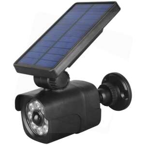 Entac solar powered wall light with motion sensor and LED lights - Dummy Camera