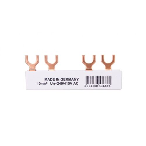 Csatlakozósín 2P 63A 10mm2 villás EVG-2PHAS/4MODUL/HI 219573 167044720 - Áramvezető sín