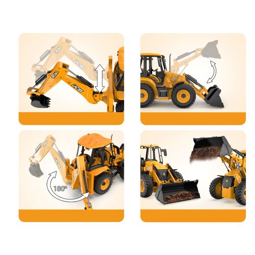 JCB Távirányítós Buldózer Jellemzők Kollázs - Távirányítós jármű