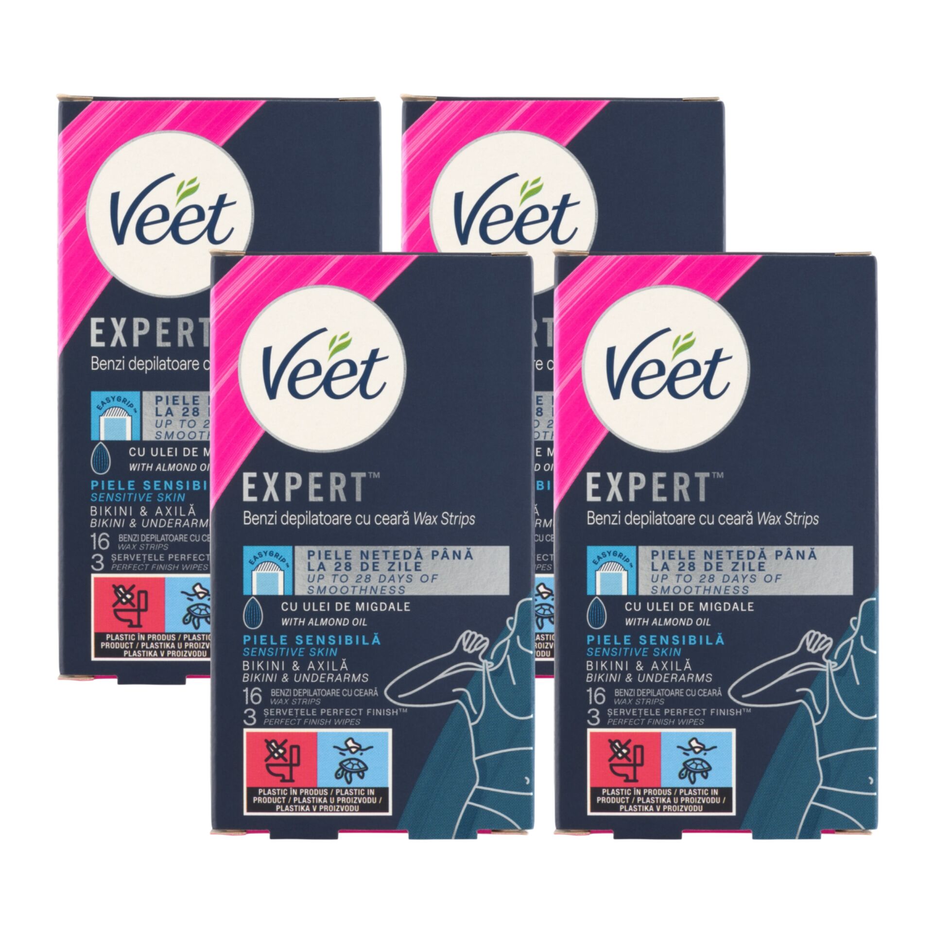 E-shop Veet Expert Studené voskové pásiky pre citlivú pokožku 4x16ks