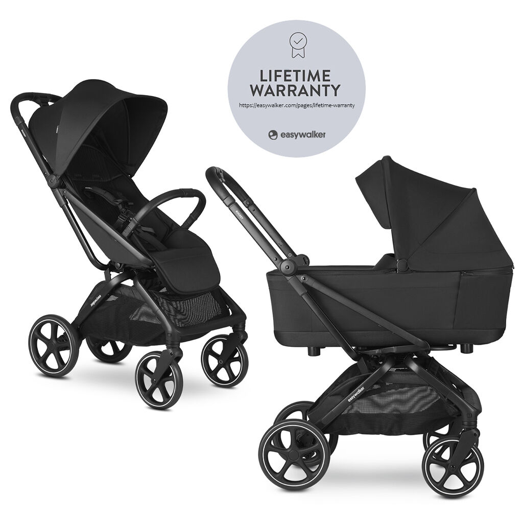 E-shop Kombinovaný kočík EASYWALKER Rockey L Pure Black