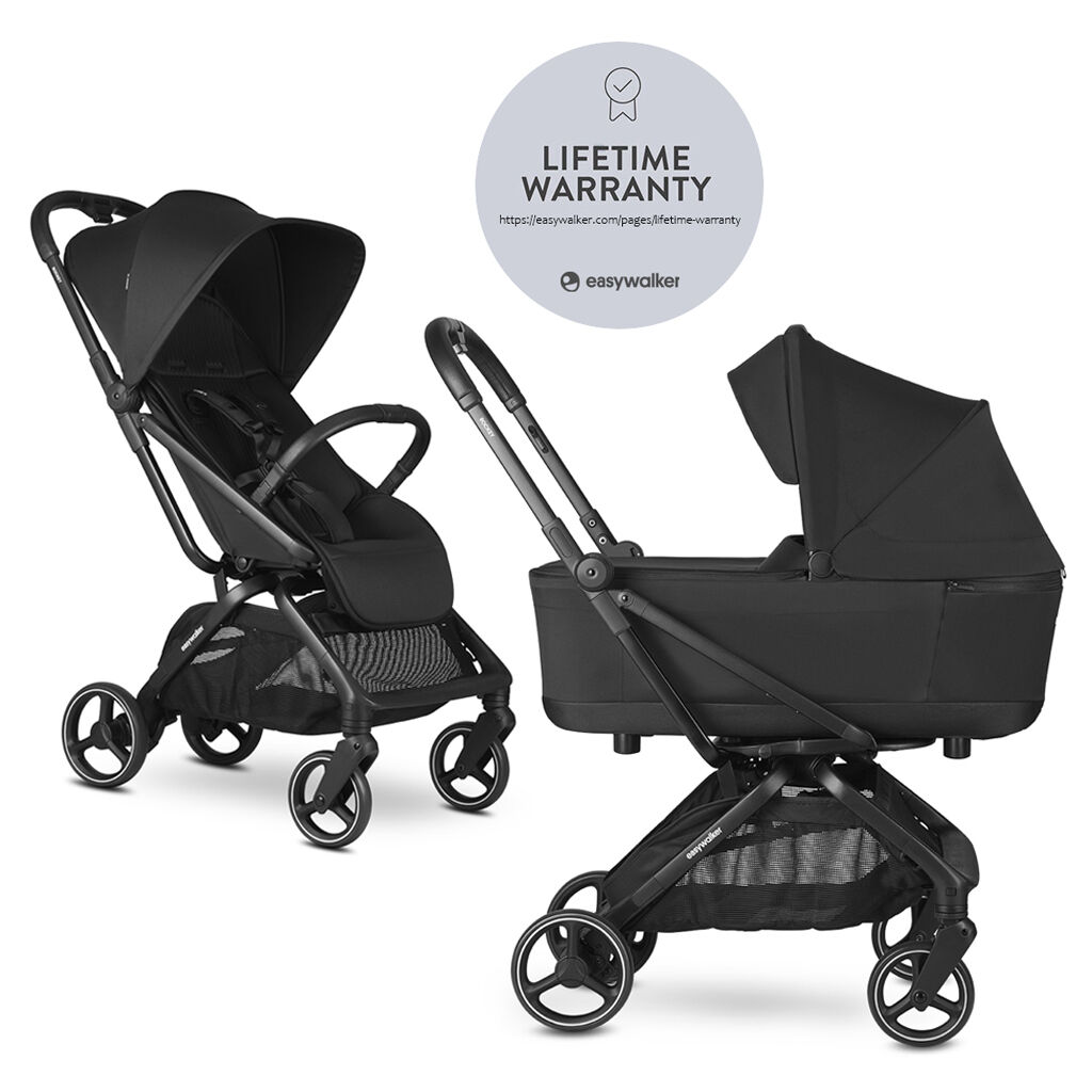 E-shop EASYWALKER Kombinovaný kočík Rockey M Pure Black