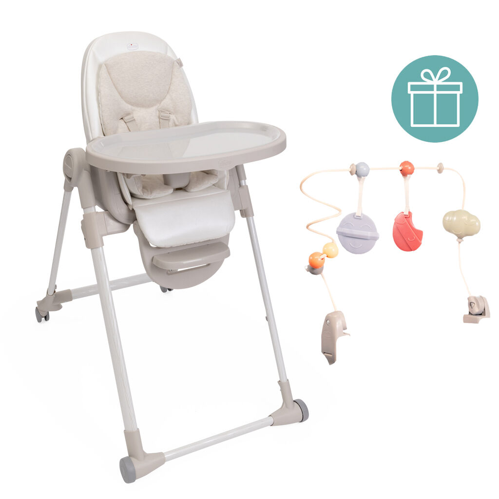 E-shop CHICCO Jedálenská stolička Polly Armonia - Mother Pearl + Dúhový...