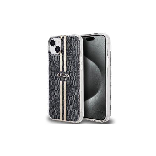 Guess GUHCP15MH4PSEGK iPhone 15 Plus / 14 Plus készülékhez 6,7 hüvelykes kemény tok IML 4G Gold Stripe fekete 153622730 - Telefontok