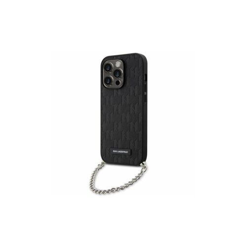 Karl Lagerfeld KLHCP14LSACKLHPK iPhone 14 Pro 6.1 készülékhez hardcase tok Saffiano Monogram Chain fekete 153626363 - Karl Lagerfeld