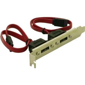 DeLOCK Slotbracket 2x internal SATA > 2x eSATA external SATA kábel 2 x SATA 7-pin 91609633 
