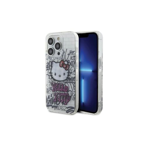 Hello Kitty HKHCP14LHDGPHT iPhone 14 Pro 6.1" készülékhez kemény tok IML Kitty On Bricks Graffiti fehér 153641738 - Hello Kitty