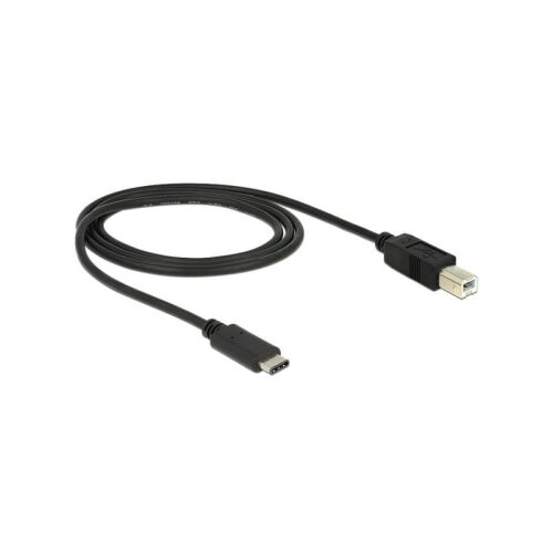 DeLOCK USB-C to USB-B cable, 1 meter, black