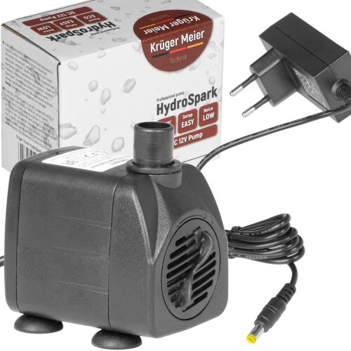 Kruger Meier HydroSpark 12V vízszivattyú hálózati adapterrel - Kerti tó szivattyú
