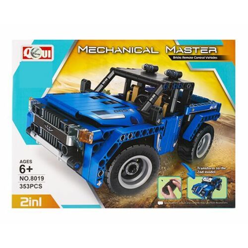 Az 1-ben autóépítő kockák doboz, Mechanical Master építőelemek távirányítós jármű csomagolás - Játék