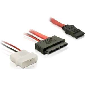 DeLOCK Cable Micro SATA FM + 2-Pin Power + SATA SATA kábel 0,3 M SATA 7-pin Vörös 44097032 