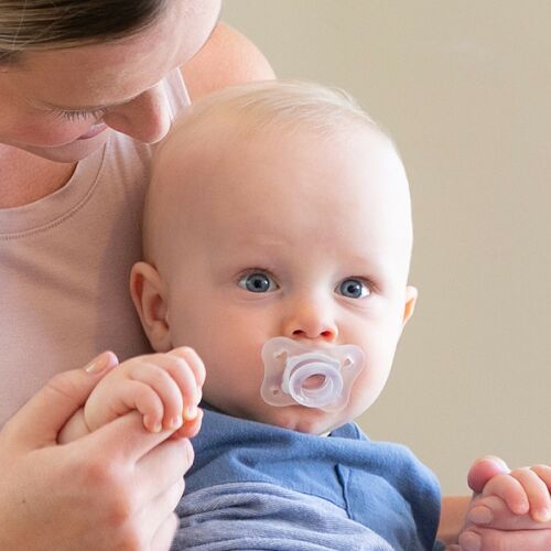 Baba Chicco Mini Soft kék cumi 2-6 hónapos korban - Cumi