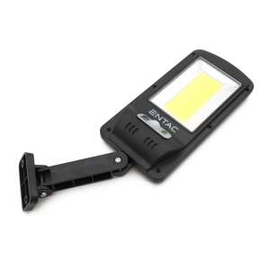 Entac napelemes fali lámpa, fekete, ferde nézet - Entac