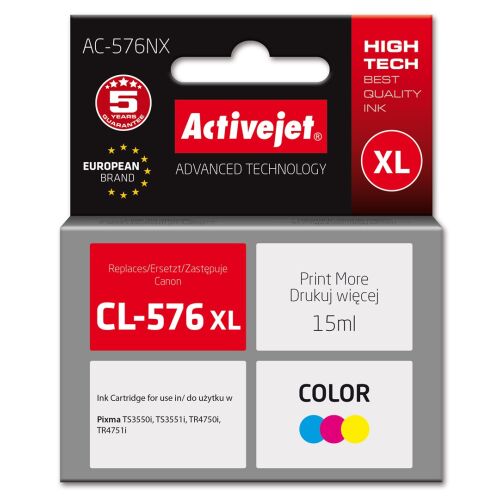 Activejet AC-576NX Kék, Vörös, Sárga Kompatibilis tintapatron 153711792 - Activejet
